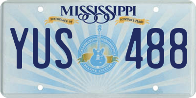 MS license plate YUS488
