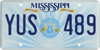 MS license plate YUS489