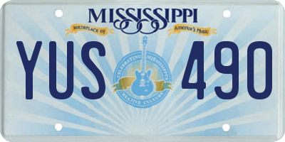 MS license plate YUS490
