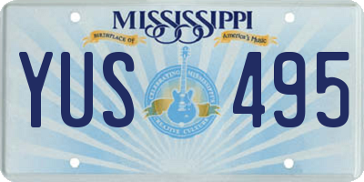 MS license plate YUS495