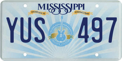 MS license plate YUS497