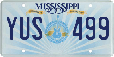 MS license plate YUS499