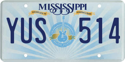 MS license plate YUS514