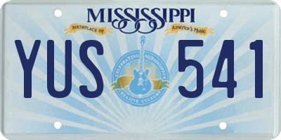 MS license plate YUS541