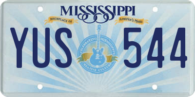 MS license plate YUS544