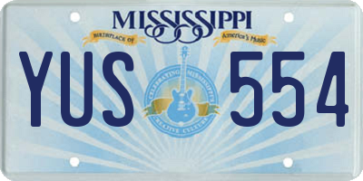MS license plate YUS554