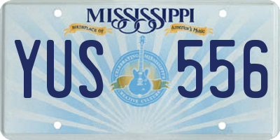 MS license plate YUS556