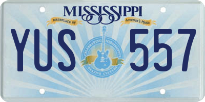 MS license plate YUS557