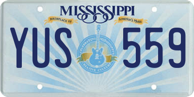 MS license plate YUS559