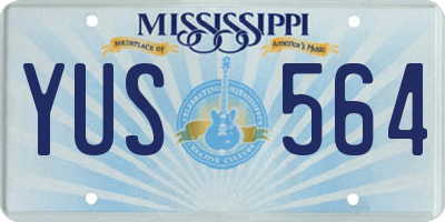 MS license plate YUS564