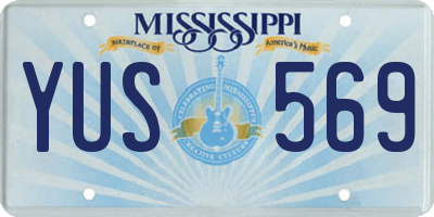 MS license plate YUS569