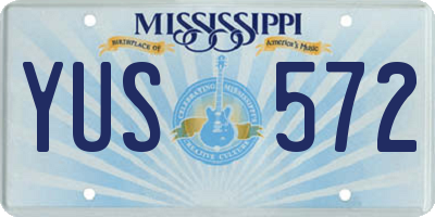 MS license plate YUS572