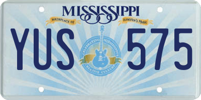 MS license plate YUS575