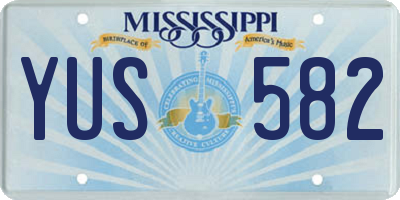 MS license plate YUS582