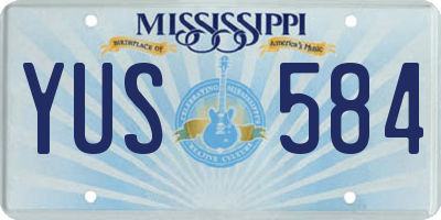 MS license plate YUS584