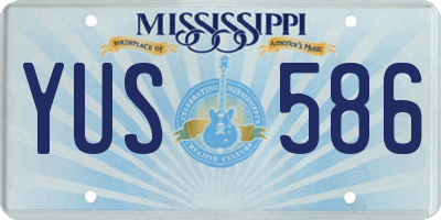 MS license plate YUS586
