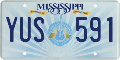 MS license plate YUS591