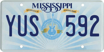 MS license plate YUS592