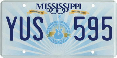 MS license plate YUS595