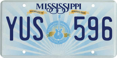 MS license plate YUS596
