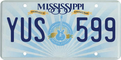 MS license plate YUS599