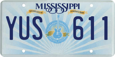 MS license plate YUS611