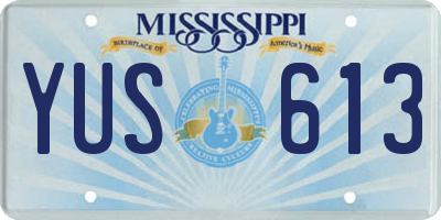 MS license plate YUS613
