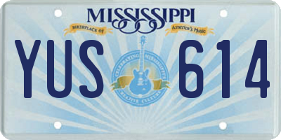 MS license plate YUS614