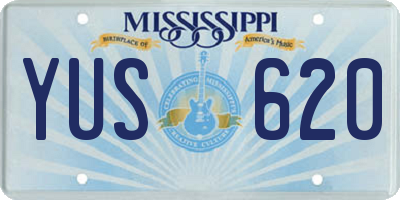 MS license plate YUS620