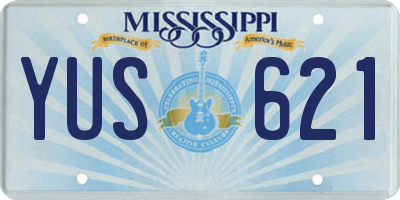 MS license plate YUS621