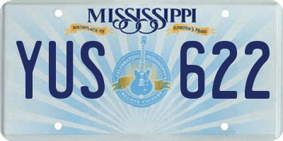 MS license plate YUS622