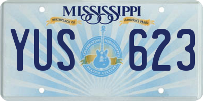 MS license plate YUS623