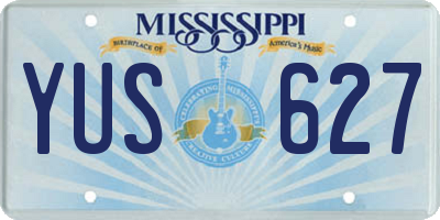 MS license plate YUS627