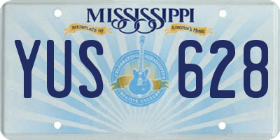 MS license plate YUS628