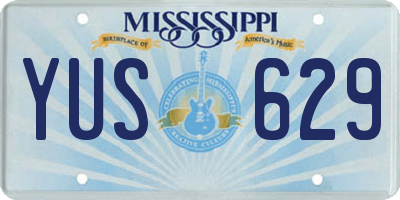 MS license plate YUS629