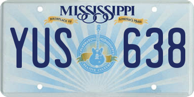 MS license plate YUS638