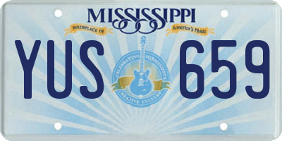 MS license plate YUS659