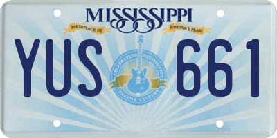 MS license plate YUS661