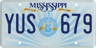 MS license plate YUS679