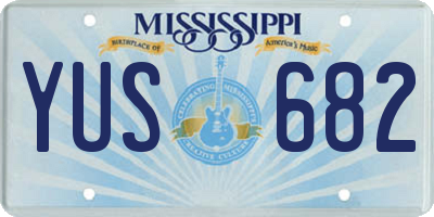 MS license plate YUS682