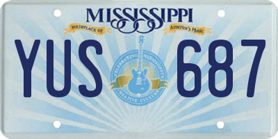 MS license plate YUS687