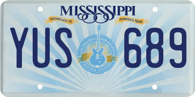 MS license plate YUS689