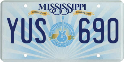 MS license plate YUS690