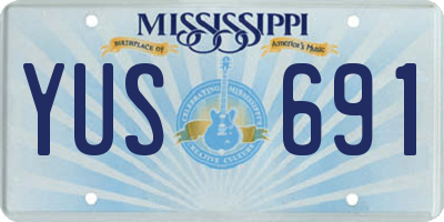 MS license plate YUS691