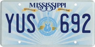 MS license plate YUS692