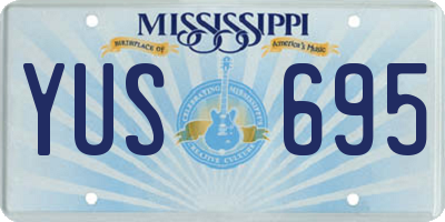 MS license plate YUS695