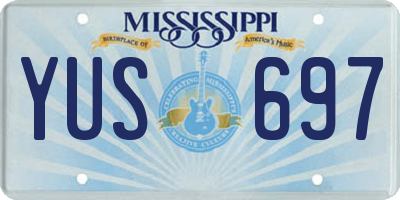 MS license plate YUS697