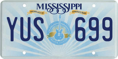 MS license plate YUS699