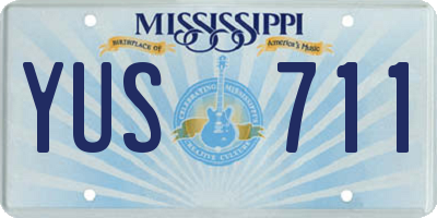 MS license plate YUS711