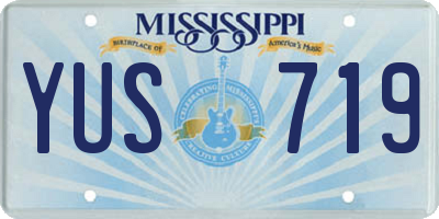MS license plate YUS719